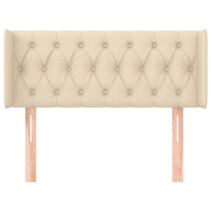 Tăblie de pat cu aripioare crem 103x16x78/88 cm textil WALTI