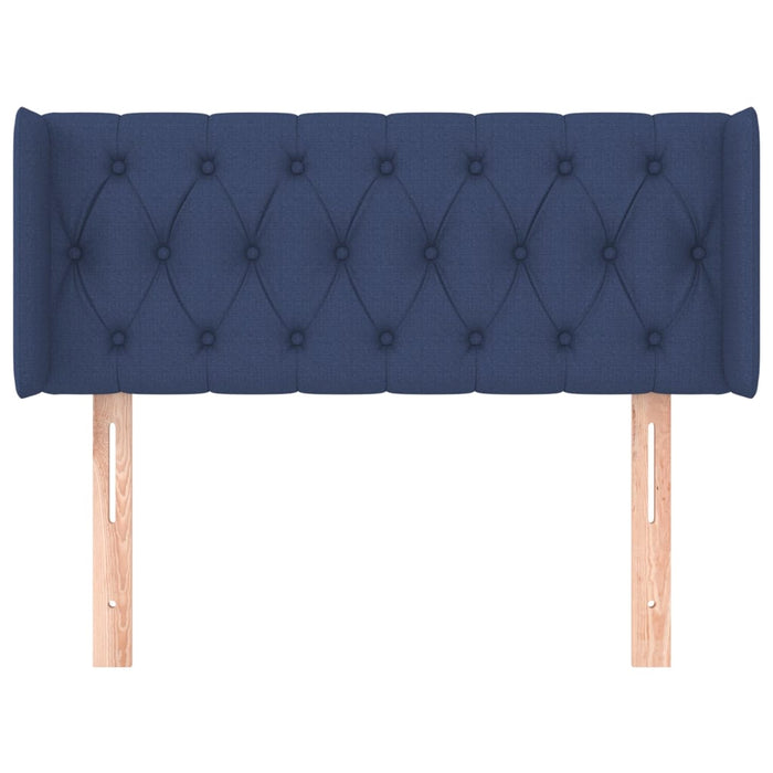 Tăblie de pat cu aripioare albastru 103x16x78/88 cm textil - WALTI WALTI