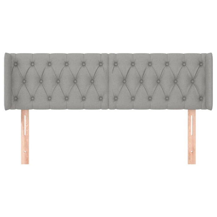 Tăblie de pat cu aripioare gri deschis 147x16x78/88 cm textil - WALTI WALTI