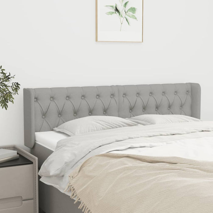 Tăblie de pat cu aripioare gri deschis 147x16x78/88 cm textil - WALTI WALTI