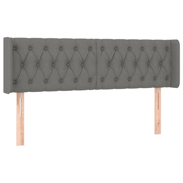 Tăblie de pat cu aripioare gri închis 147x16x78/88 cm textil - WALTI WALTI