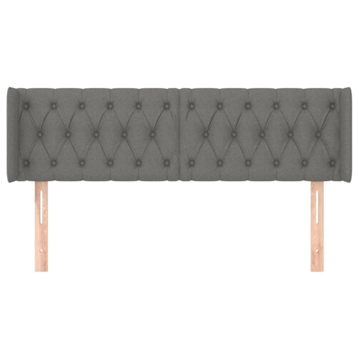 Tăblie de pat cu aripioare gri închis 147x16x78/88 cm textil - WALTI WALTI