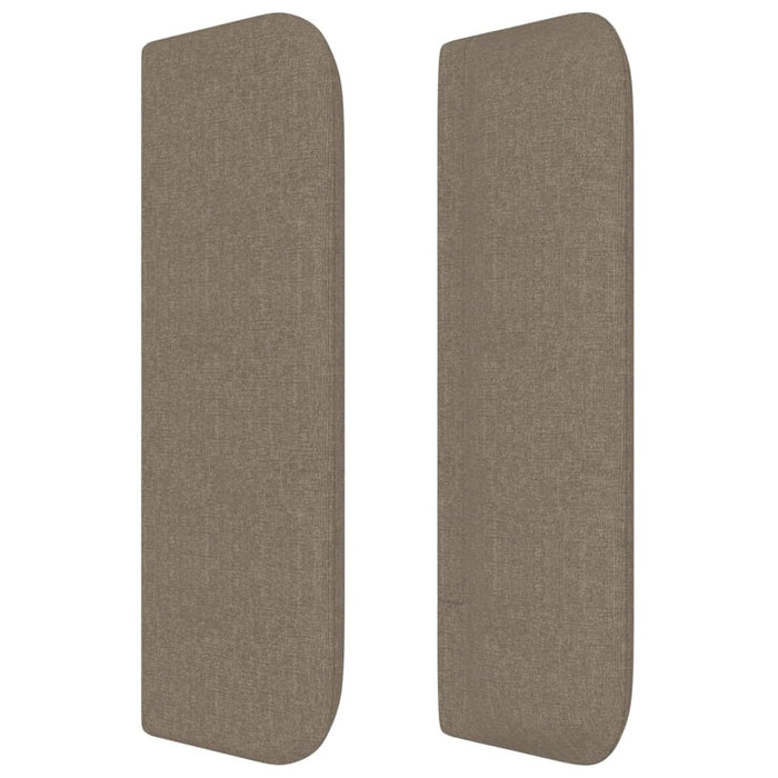 Tăblie de pat cu aripioare gri taupe 147x16x78/88 cm textil - WALTI WALTI