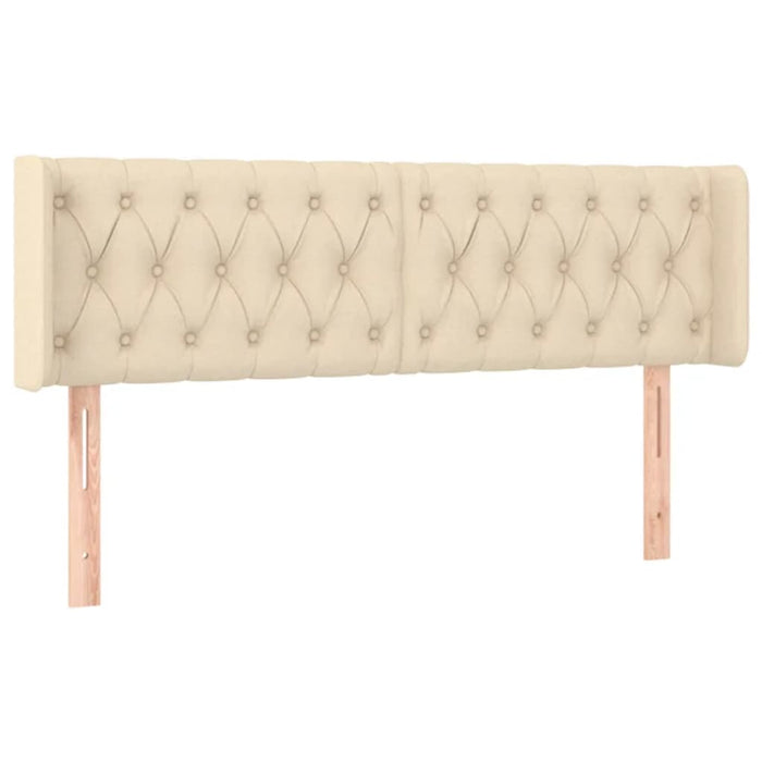 Tăblie de pat cu aripioare crem 147x16x78/88 cm textil - WALTI WALTI