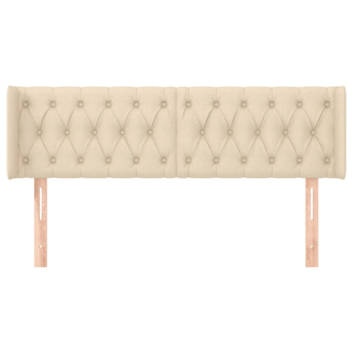 Tăblie de pat cu aripioare crem 147x16x78/88 cm textil - WALTI WALTI