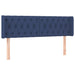 Tăblie de pat cu aripioare, albastru, 147x16x78/88 cm textil - WALTI WALTI