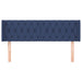Tăblie de pat cu aripioare, albastru, 147x16x78/88 cm textil - WALTI WALTI