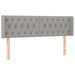 Tăblie de pat cu aripioare gri deschis 163x16x78/88 cm textil - WALTI WALTI