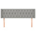 Tăblie de pat cu aripioare gri deschis 163x16x78/88 cm textil - WALTI WALTI