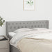 Tăblie de pat cu aripioare gri deschis 163x16x78/88 cm textil - WALTI WALTI