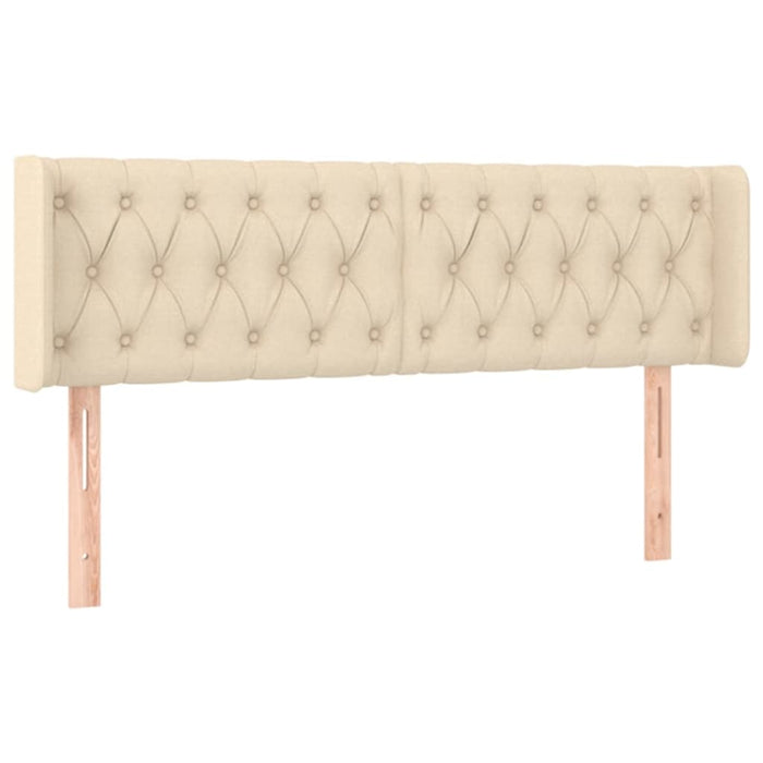 Tăblie de pat cu aripioare crem 163x16x78/88 cm textil - WALTI WALTI
