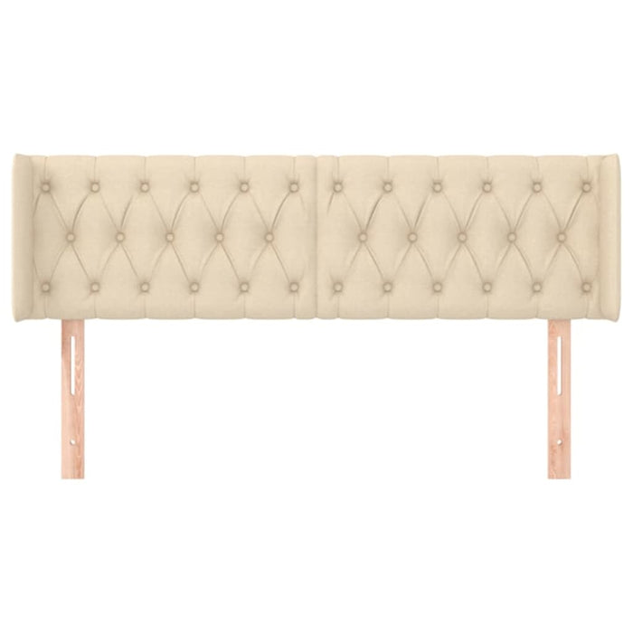 Tăblie de pat cu aripioare crem 163x16x78/88 cm textil - WALTI WALTI