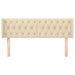 Tăblie de pat cu aripioare crem 163x16x78/88 cm textil - WALTI WALTI