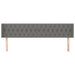 Tăblie de pat cu aripioare gri închis 183x16x78/88 cm textil - WALTI WALTI