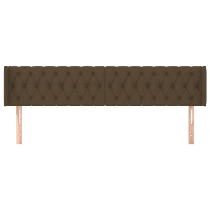 Tăblie de pat cu aripioare maro închis183x16x78/88 cm textil - WALTI WALTI