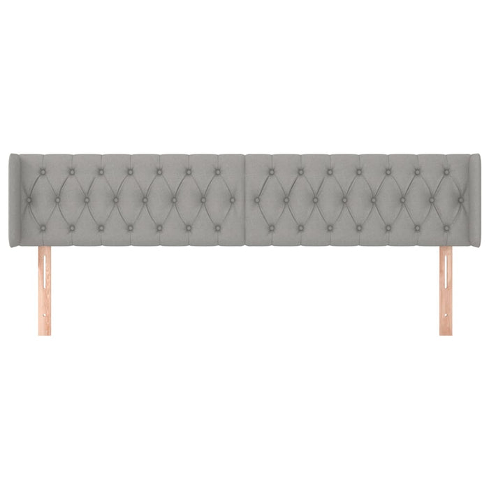 Tăblie de pat cu aripioare gri deschis 203x16x78/88 cm textil - WALTI WALTI