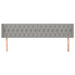 Tăblie de pat cu aripioare gri deschis 203x16x78/88 cm textil - WALTI WALTI