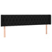 Tăblie de pat cu aripioare negru 203x16x78/88 cm textil - WALTI WALTI