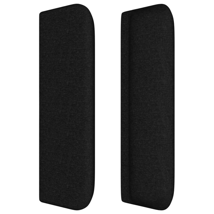 Tăblie de pat cu aripioare negru 203x16x78/88 cm textil - WALTI WALTI