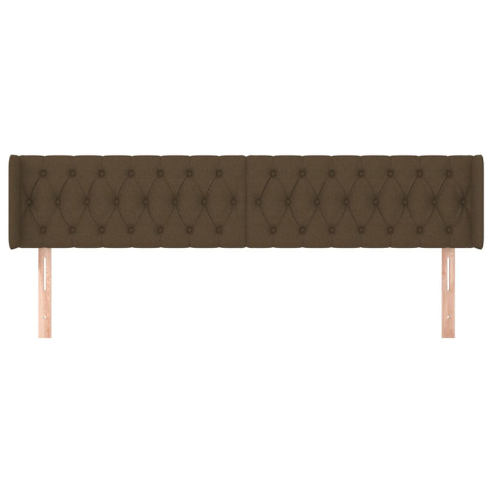 Tăblie de pat cu aripioare maro închis 203x16x78/88 cm textil - WALTI WALTI