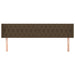 Tăblie de pat cu aripioare maro închis 203x16x78/88 cm textil - WALTI WALTI