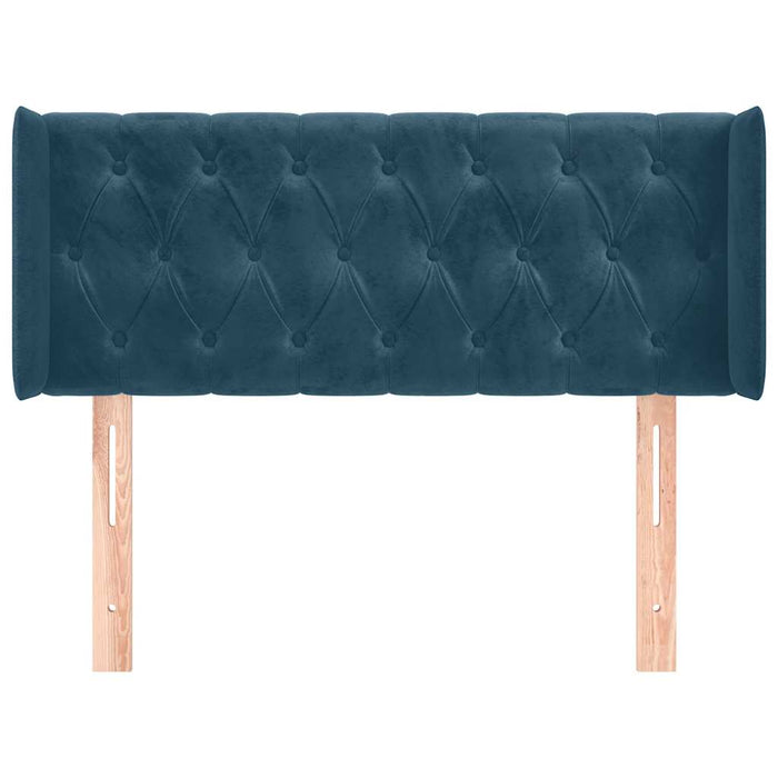 Tăblie pat cu aripioare albastru închis 93x16x78/88 cm catifea - WALTI WALTI