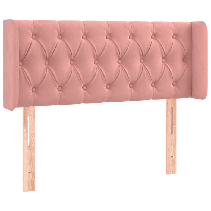 Tăblie de pat cu aripioare roz 93x16x78/88 cm catifea - WALTI WALTI