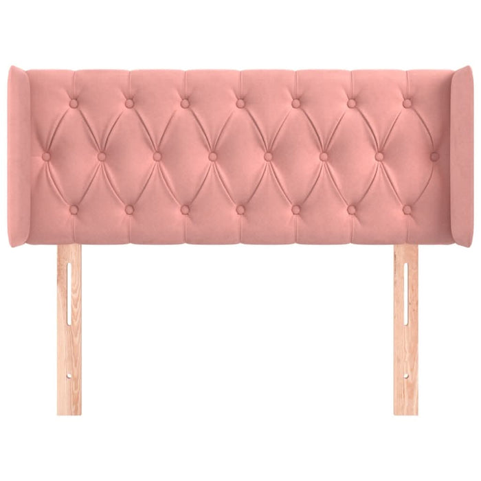 Tăblie de pat cu aripioare roz 93x16x78/88 cm catifea - WALTI WALTI