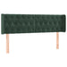 Tăblie de pat cu aripioare verde închis 147x16x78/88 cm catifea - WALTI WALTI