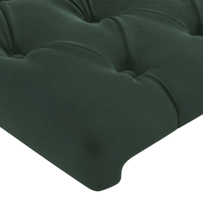Tăblie de pat cu aripioare verde închis 147x16x78/88 cm catifea - WALTI WALTI