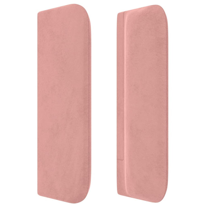 Tăblie de pat cu aripioare roz 163x16x78/88 cm catifea WALTI