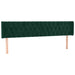 Tăblie de pat cu aripioare verde închis 203x16x78/88 cm catifea - WALTI WALTI
