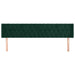 Tăblie de pat cu aripioare verde închis 203x16x78/88 cm catifea - WALTI WALTI