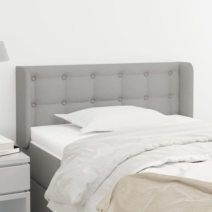 Tăblie de pat cu aripioare gri deschis 83x16x78/88 cm textil - WALTI WALTI