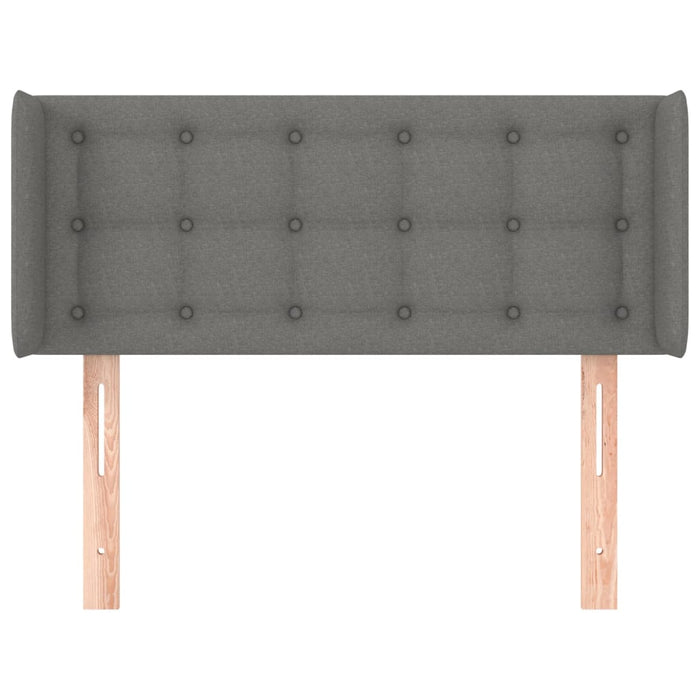 Tăblie de pat cu aripioare gri închis 83x16x78/88 cm textil - WALTI WALTI