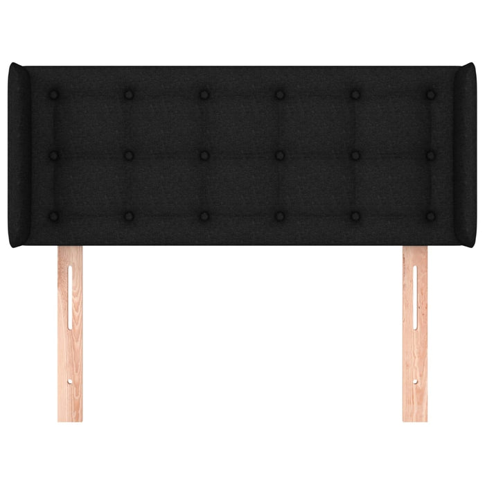 Tăblie de pat cu aripioare negru 83x16x78/88 cm textil - WALTI WALTI