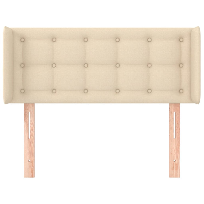 Tăblie de pat cu aripioare crem 83x16x78/88 cm textil WALTI