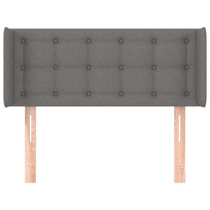 Tăblie de pat cu aripioare gri închis 93x16x78/88 cm textil - WALTI WALTI