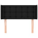 Tăblie de pat cu aripioare negru 93x16x78/88 cm textil - WALTI WALTI