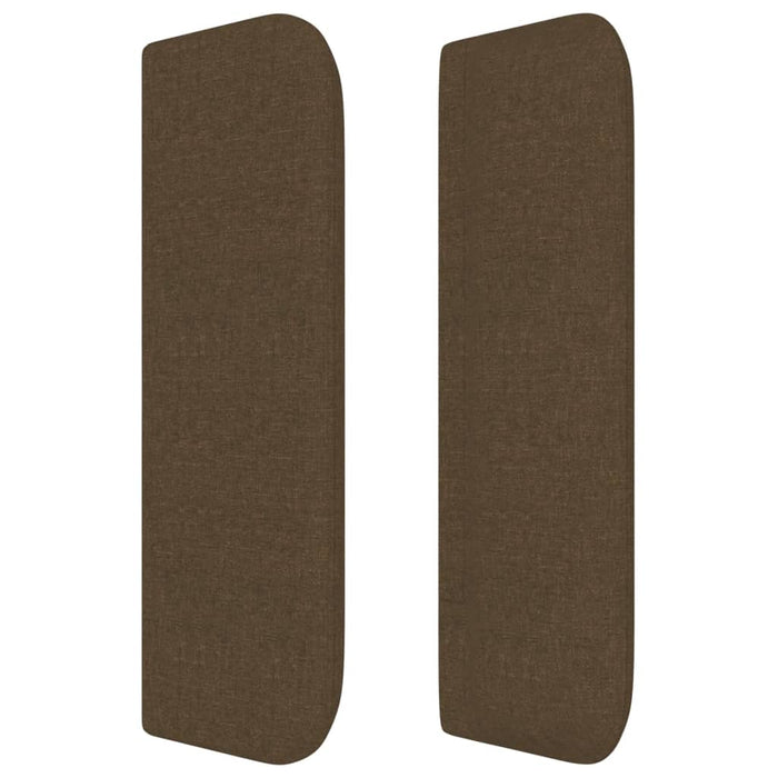 Tăblie de pat cu aripioare maro închis 93x16x78/88 cm textil WALTI