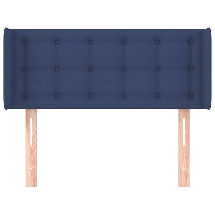 Tăblie de pat cu aripioare albastru 93x16x78/88 cm textil - WALTI WALTI
