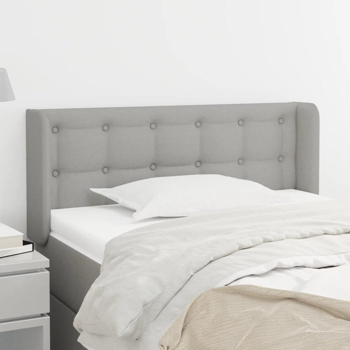 Tăblie de pat cu aripioare gri deschis 103x16x78/88 cm textil - WALTI WALTI