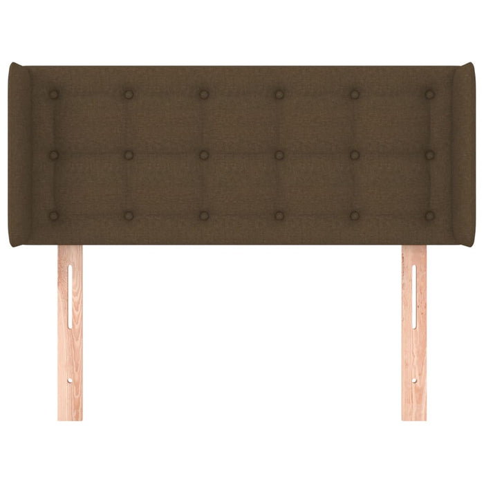 Tăblie de pat cu aripioare maro închis 103x16x78/88 cm textil - WALTI WALTI