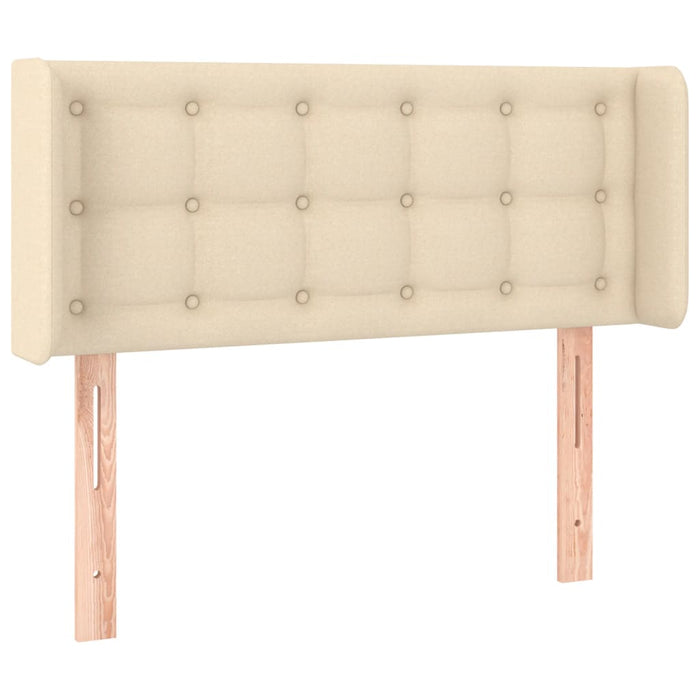 Tăblie de pat cu aripioare crem 103x16x78/88 cm textil WALTI