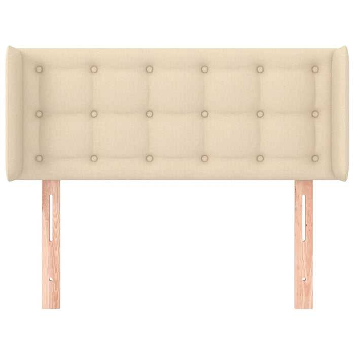Tăblie de pat cu aripioare crem 103x16x78/88 cm textil WALTI