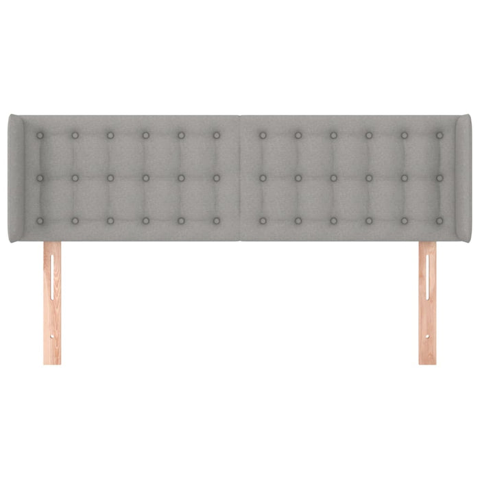 Tăblie de pat cu aripioare gri deschis 147x16x78/88 cm textil - WALTI WALTI