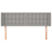 Tăblie de pat cu aripioare gri deschis 147x16x78/88 cm textil - WALTI WALTI