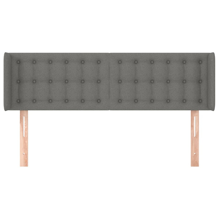 Tăblie de pat cu aripioare gri închis 147x16x78/88 cm textil - WALTI WALTI