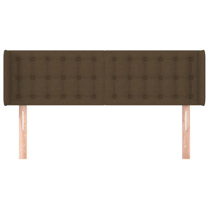 Tăblie de pat cu aripioare maro închis 147x16x78/88 cm textil - WALTI WALTI