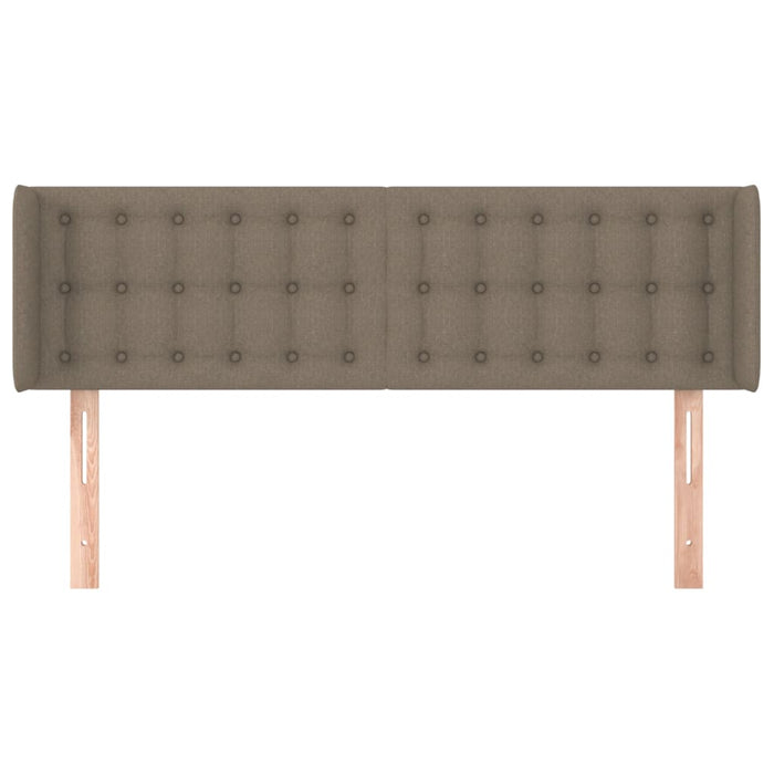 Tăblie de pat cu aripioare gri taupe 147x16x78/88 cm textil - WALTI WALTI